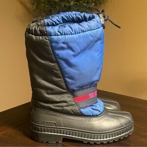 SOREL Big- Kids Flurry Boots - Blue and Red